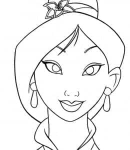 8张《花木兰》巾帼英雄MuLan卡通动画涂色图片免费下载！