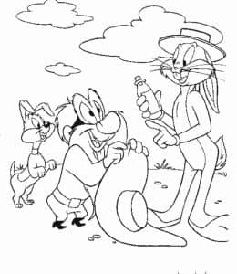 嗨，我是兔八哥！10张《Looney Tunes》兔八哥帅哥卡通涂色图片！