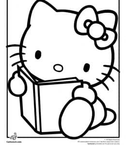 11张读书中俄凯蒂猫 Hello Kitty和朋友们涂色图片免费下载！