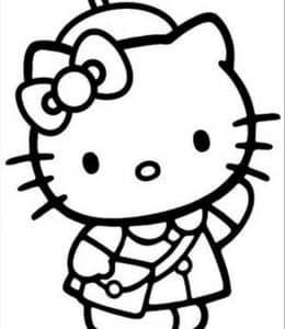 10张不容错过的温暖可爱的凯蒂猫 Hello Kitty 涂色图片下载！
