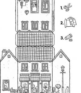 培养动手能力！10张有趣的房子小汽车糖果屋纸模型图纸下载！