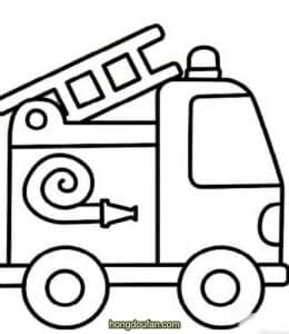 12张救火车拖拉机公共汽车救护车有趣的车子涂色简笔画！