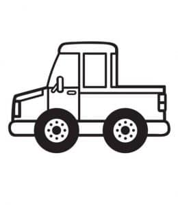 10张拖拉机卡车男孩子最喜欢的小车子卡通涂色简笔画