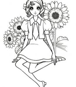 10张大眼睛的少女漫画美少女战士公主涂色图片免费下载！