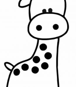 如何画长颈鹿？10张最简单的动物园主题涂色简笔画