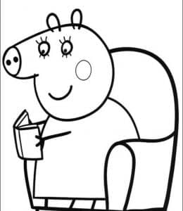 10张圣诞节日中的小猪佩奇《Peppa Pig》涂色图片下载！