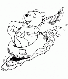 10张维尼小熊可爱小朋友手套围巾雪人圣诞节冬季主题涂色儿童简笔画！