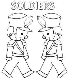 13张男孩子们最喜欢的士兵玩具卡通涂色简笔画大全！