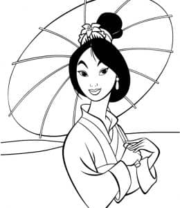 8张中国女侠《花木兰》忠勇独立的女性形象涂色图片下载！