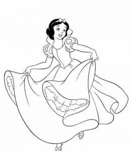 8张白雪公主小美人鱼长发公主更多女孩子喜欢的公主填色图片