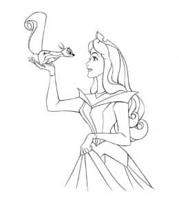 11张在森林中跳舞的睡美人公主与她的王子童话故事卡通涂色图片！
