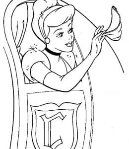 10张《灰姑娘》12钟点前的变身公主涂色图片免费下载