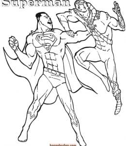 12张来自遥远星球克普顿的超级英雄超人的卡通涂色图片免费下载！
