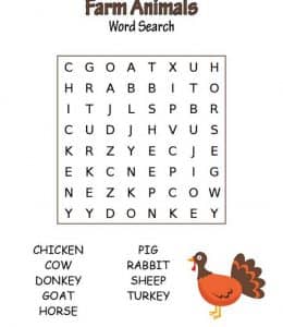 8张有趣且富有教育意义的简单Word search（字谜）游戏图纸免费下载！