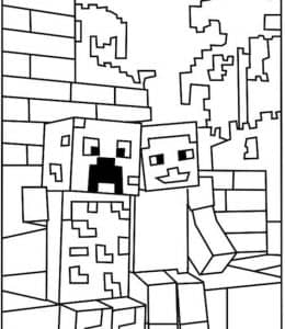 无限游戏可能！8张《我的世界》Minecraft游戏填色图片免费下载！