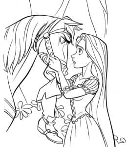 10张动画音乐奇幻电影《魔发奇缘》拥有最长头发的公主涂色图片！