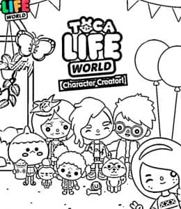 11 张《Toca Life》托卡游戏孩子们最喜欢的角色扮演涂色图片大全