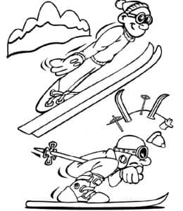 飞向天空！10张羽毛球单板滑雪饥饿游戏各种风格的涂色图片下载！