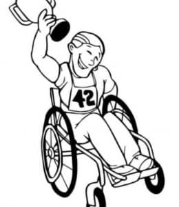 9张残疾人运动会及更多奥林匹克运动卡通涂色图片下载！