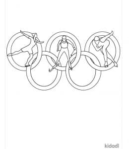 10张奥林匹克运动会主题涂色剪纸描红迷宫有趣的卡通涂色儿童画！