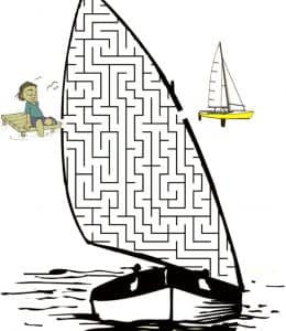 迷宫的有趣事实！10张兔子蛋糕帆船蝴蝶儿童卡通迷宫图片下载