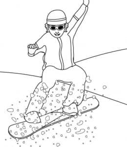 最棒的冬奥会！10张奥林匹克五环标志运动员滑雪滑冰卡通涂色图片！