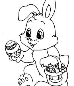 小白兔的有趣事实！9张大眼睛的兔子宝宝卡通涂色图片