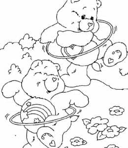 10张受到世界各地孩子们欢迎的友善的《Care Bears》彩红小熊涂色图片！