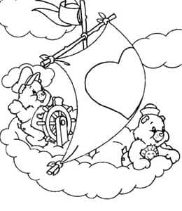 10张《Care Bears》爱心魔法小熊和草莓女孩动画片涂色图纸！