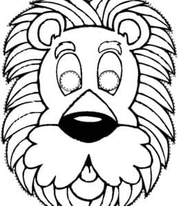 12张鳄鱼松鼠山猫狮子可涂色的戏剧节儿童动物面具图纸免费下载！