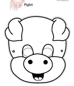 10张小猪花豹斑马兔子小熊儿童表演面具DIY图纸免费下载！