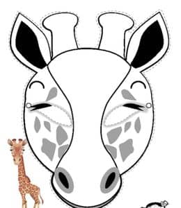 11张小狐狸大鳄鱼长颈鹿小白兔海盗恐龙动物DIY面具图纸免费下载!