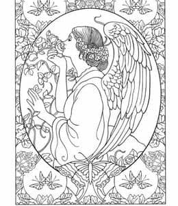 10张温柔的大天使精灵仙女糖果复杂的成人涂色图片免费下载！