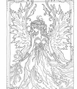 10张花朵精灵女巫仙女公主最喜欢的公主涂色图片下载！