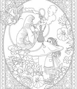 10张爱丽丝梦游仙境神秘精灵公主成人涂色图片免费下载！