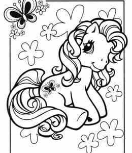 爱与魔法的世界！10张《小马宝莉》温柔善良的Fluttershy卡通涂色图片免费下载！