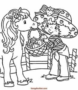 10张动画片《小马宝莉》和《草莓脆饼》梦幻童话卡通涂色大全！