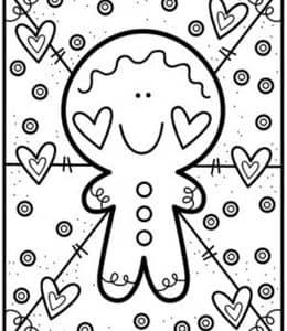 10张冬天圣诞节主题圣诞雪人姜饼小人企鹅填色图片免费下载！