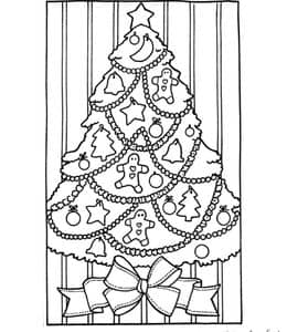 一起来装饰圣诞节圣诞树！10张圣诞树填色图片免费下载