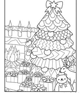 10张以圣诞树为灵感来源的成人曼陀罗涂色图纸免费下载