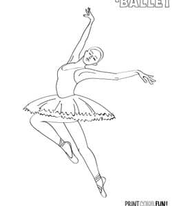 10张优雅的芭蕾舞者送给女孩子们的卡通涂色简笔画！