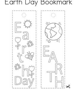 Earth Day Bookmark！9张地球日爱护环境书签涂色图纸下载！