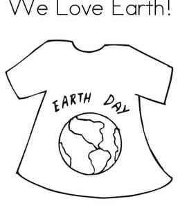 We Love Earth! 10张地球环保回收热爱自然英文单词描红涂色简笔画！