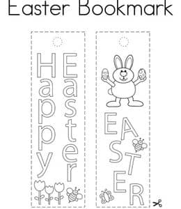 Easter Bookmark！10张鸡蛋和大兔子有趣的书签图纸数学计算题单词描红！