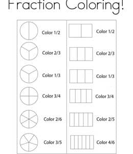 Fraction Coloring！8张数字拆分分数的启蒙趣味练习题！