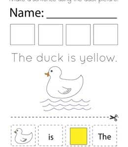 D is for duck! 12张鸭子老鹰小鸡母鸡可爱的鸟类英文单词描红练习题！