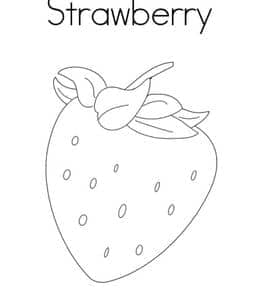 10张可以免费下载的Strawberry草莓以及更多水果英文单词卡！