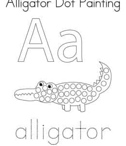 Alligator Dot Painting 10张有趣的蛇蜗牛乌龟英语单词作业题！