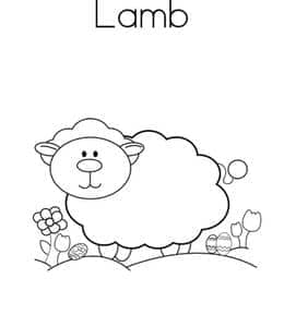 认识绵羊SHEEP的单词！10张简单有趣的小绵羊卡通涂色描红作业！