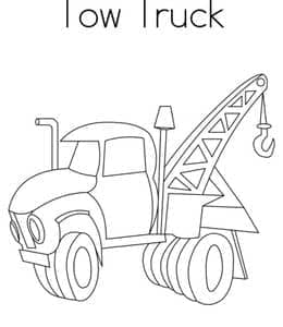 Tow Truck！10张吊车卡车冰激凌车更多有趣的汽车单词作业描红练习题！